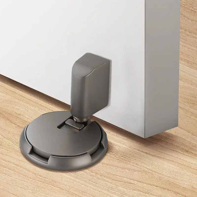 Heavy Duty Floor Door Stopper Mechanical No Magnetic Floor Mounting Door Stop Adjustable Windproof Stopper Keep Open