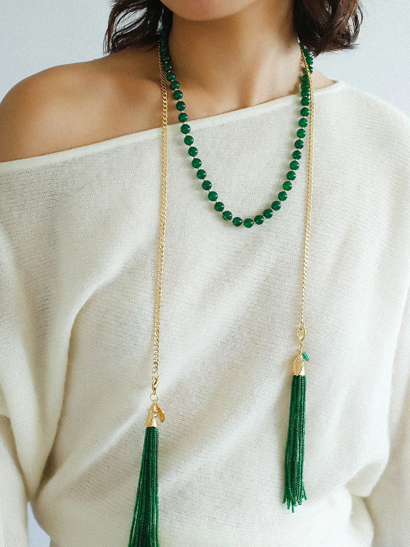

Timeless Wonder Fancy Zircon Geo Tassel Necklaces for Women Designer Jewelry Goth Trendy Gift Rare Top Luxury Versatile Mix 4427