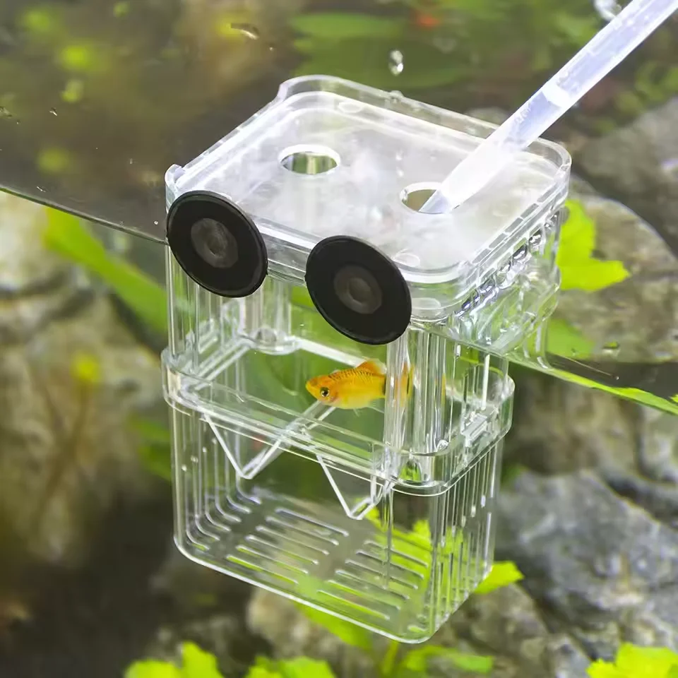 Aquarium Fish Breeder Box Durable Betta Fish Tank Breeding Isolation Box Hatching Incubator For Baby Shrimp