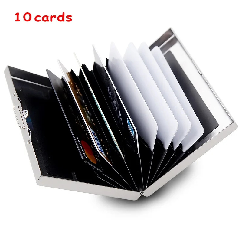 Pferdekopf, Anti-Scan, RFID, 10 Karten, Aluminium, Metall, Kreditkartenetui, blockierendes Brieftaschenetui, Visitenkartenschutz, Halten – Detail 6