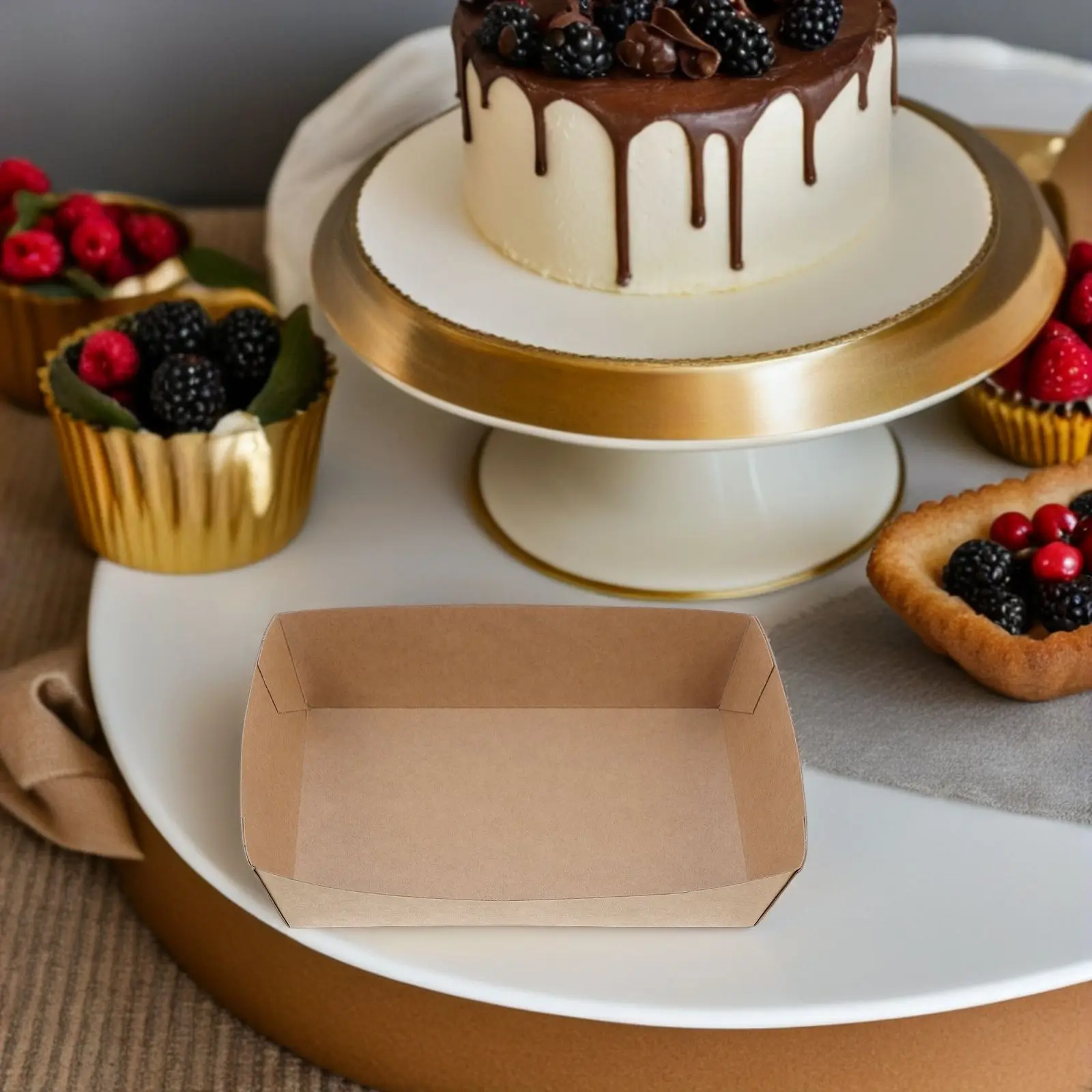 50pcs Disposable Paper Sandwich and Hot Dog Boxes, Kraft Food Boat Trays for Takeout, P... - SKU DPSB1803 - UGI Packaging