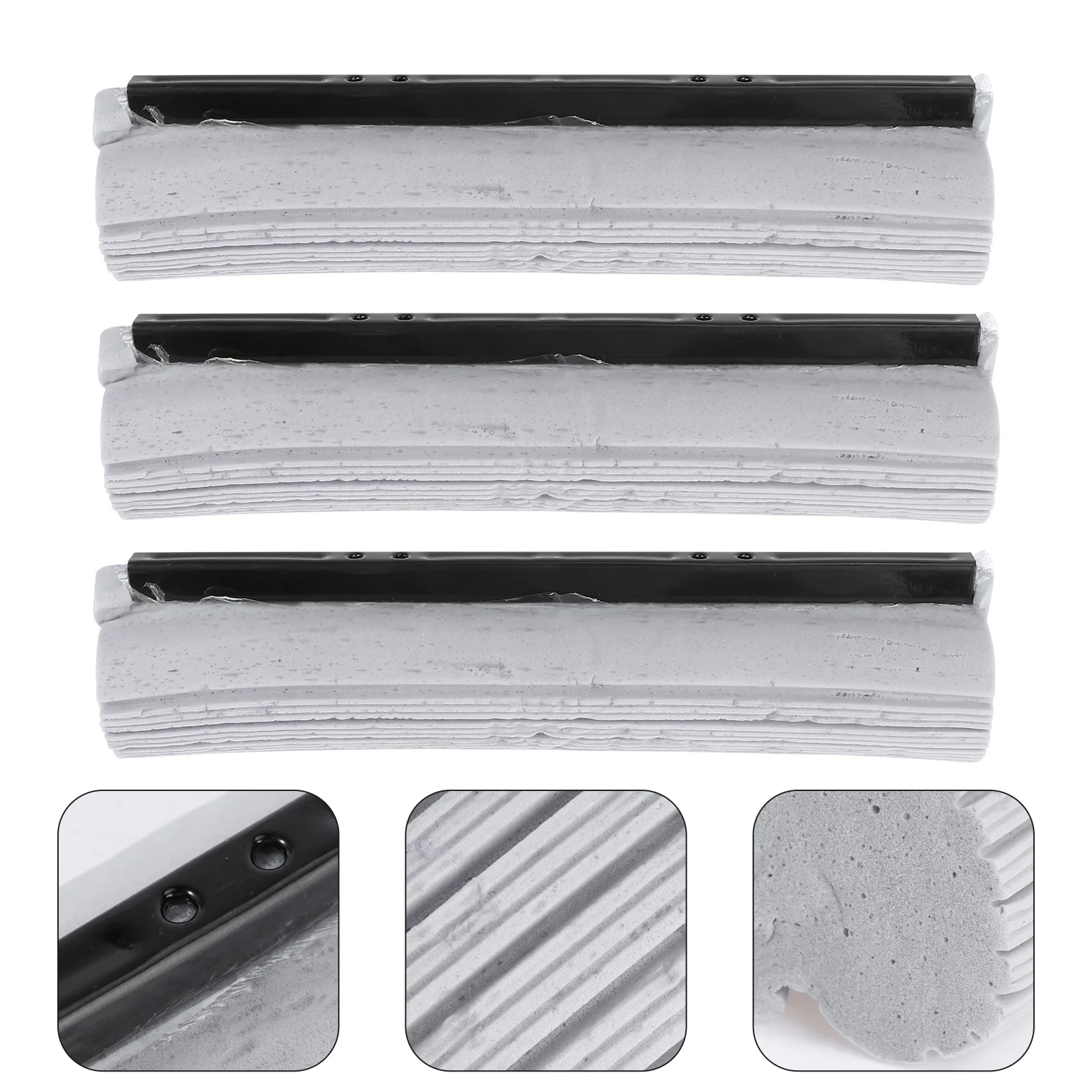

3pcs Sponge Mop Replacement Refill Mopping Floor Mop Pads Reusable Cleaning Accessories for Home Kitchen