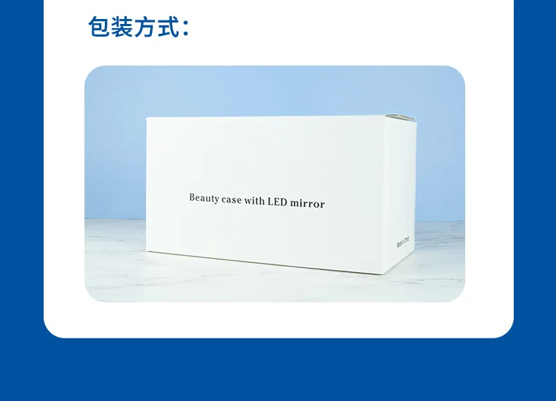 Makeup Storage Box With Mirror Light Portable Led Travel Makeup Cosmetics Storage Box Touch Light Storage Organizer