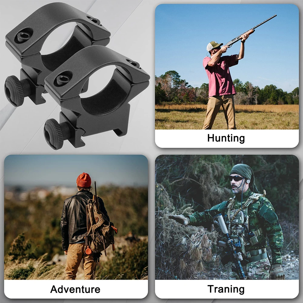 Rifle Scope Mount Rifle Scope Mount Ring Picatinny Riser Mount Scope Mount Adapter Scope Riser Mount Flashlight Scope Mount Weapon Flashlight Mount Flashlight Mount Tactical Barrel Scope Ring Mount 25.4mm/30mm Low QD Scope Torch Laser Sight Flashlight Mount 20mm RIS Rail Hunting Rifle