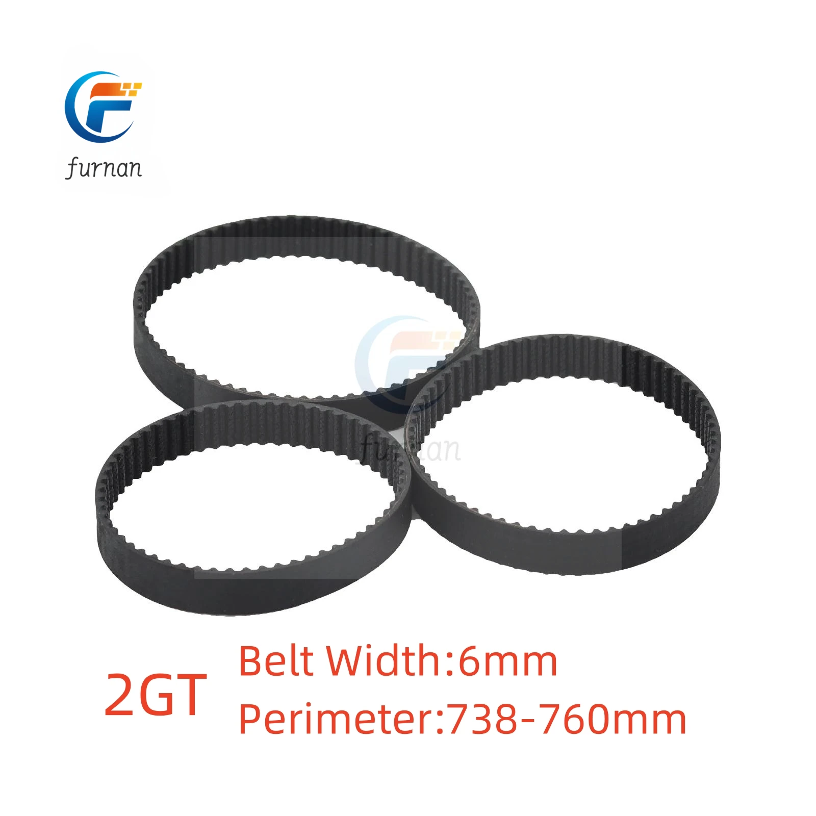 

3D Printer Belt GT2 Width 6mm Closed Loop Rubber 2GT Timing 730 738 740 750 752 760 Length 738mm To 760mm Transmission belt