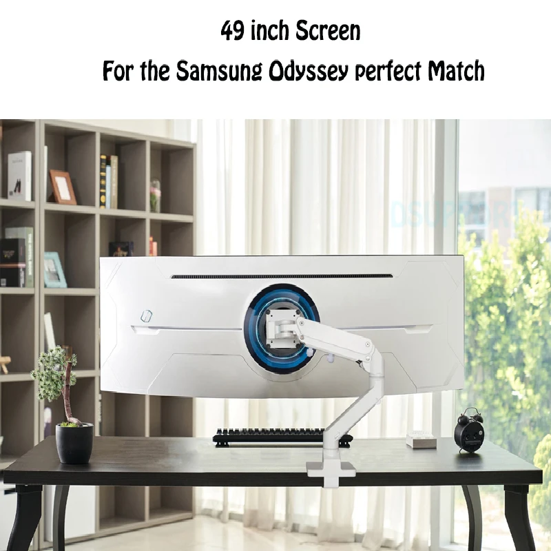 Braccio A Molla A Gas In Alluminio Supporto Per Monitor Con Schermo Ad Arco Curvo Da 34-49 Pollici Per Samsung Odyssey Neo G9/G7 Grande Espositore Car