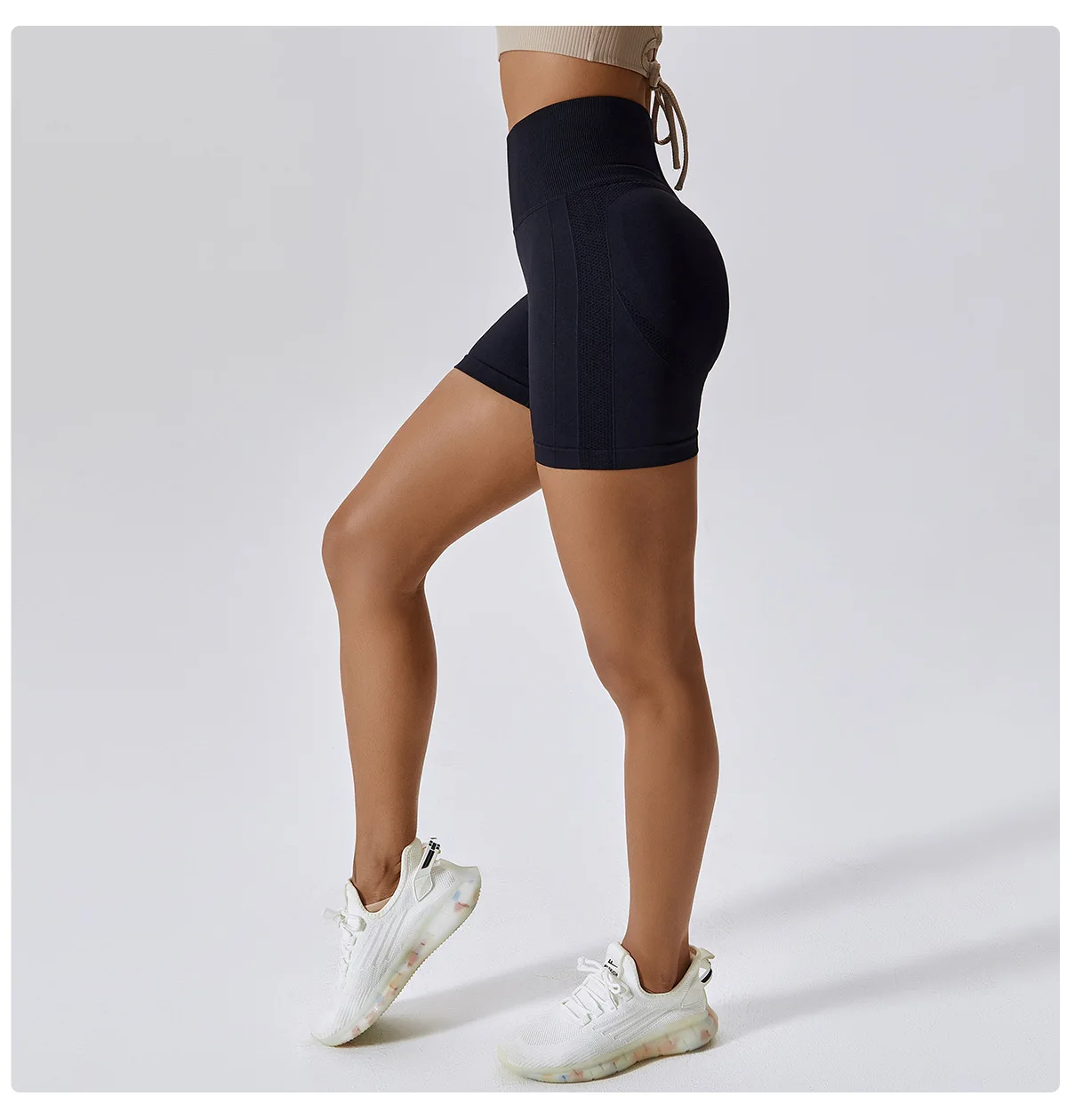 Pantaloncini da donna Pantaloncini sportivi senza cuciture per donna Ciclismo Jogging Fitness Vita alta Push Up Pantaloncini da palestra Leggings Abbigliamento da yoga da donna_voghion.com