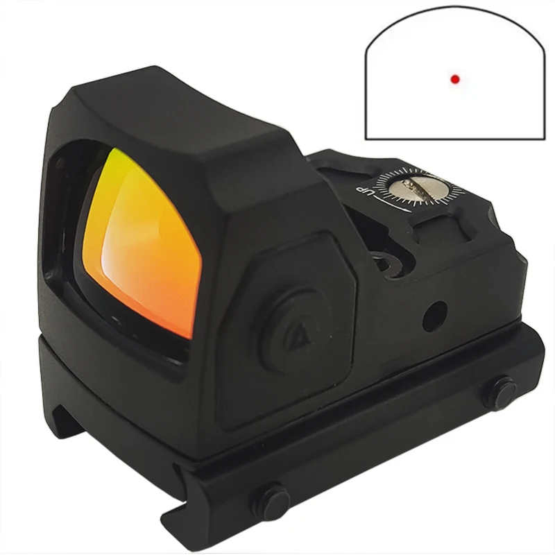 

Glock Mini RMR Red Dot Sight Collimator Rifle Reflex Sight Scope Fit 20mm Weaver Rail for Airsoft / Hunting Rifle With 20mm Rail