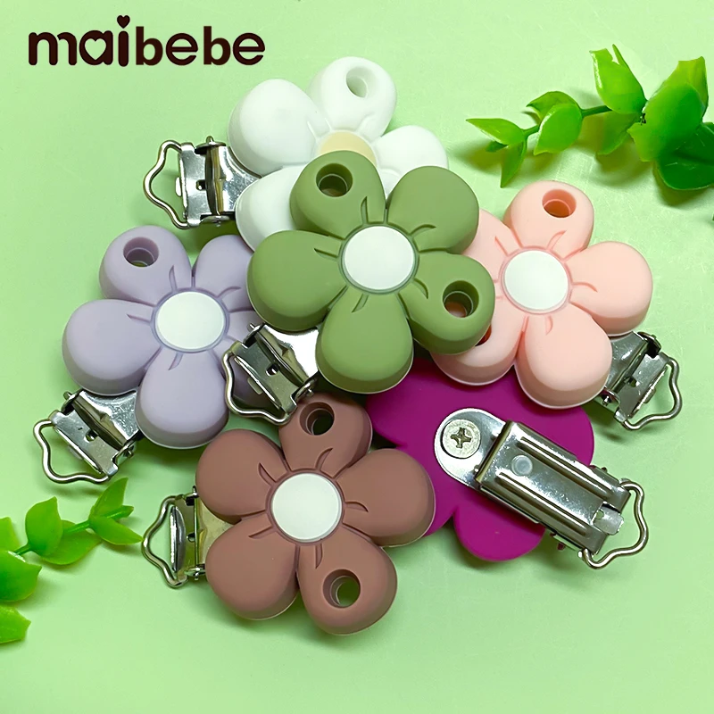 Pacifier Clip 3/10pcs Silicone New Pacifier Clip Flower BPA Free DIY Baby Teething Teether Necklace Bead Molar Accessories Dummy Holder Clip sensory chew necklaces silicone teething beads silicone teething toys teething toys baby teething toys pacifier clips silicone teether silicone beads