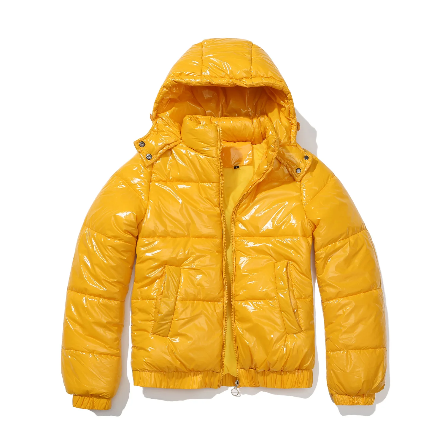 Winter Jacket Women Bomber Down Coats Yellow Body