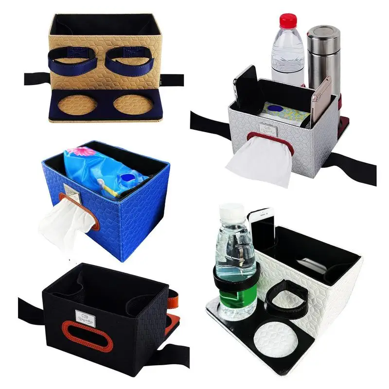 

Автомобильный подлокотник, подстаканник, ящик для хранения в автомобиле с нескользящим крепежным ремешком, не легко доставить до самосвала, для грузовиков и телефонов