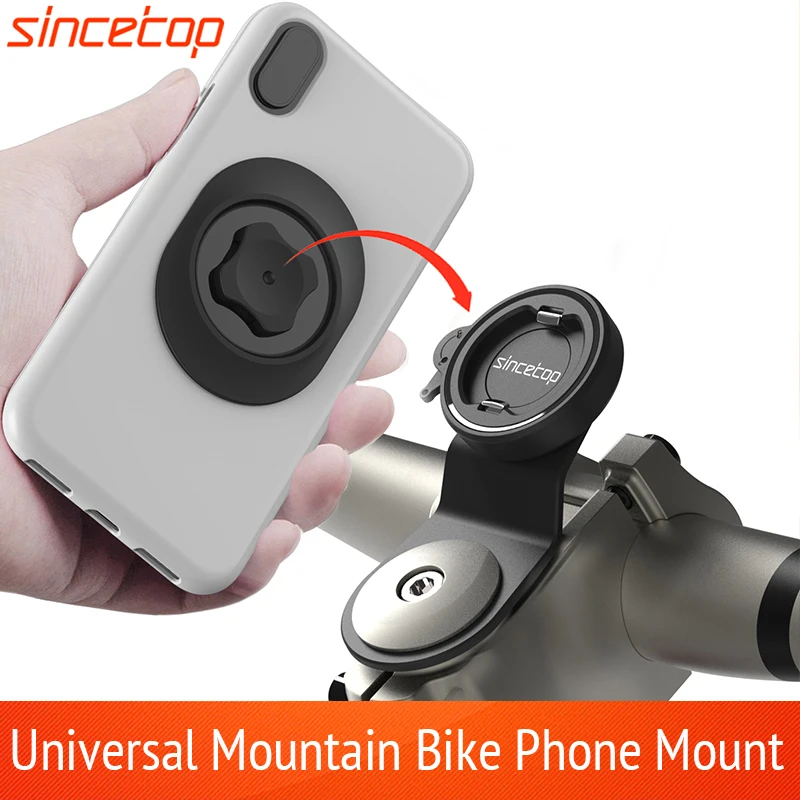 Mountain Bike Stem Phone Mount,Bicycle Cell Phone Holder,Universal Aluminum Handlebar Phone Cycling MTB Quick Attach/Detach