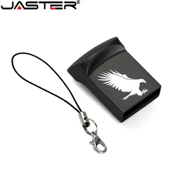 JASTER Mini Metal USB 2.0 Flash Drive 64GB Creative Business Gifts Memory Stick 32GB High speed Pen Drive Silver Storage Devices