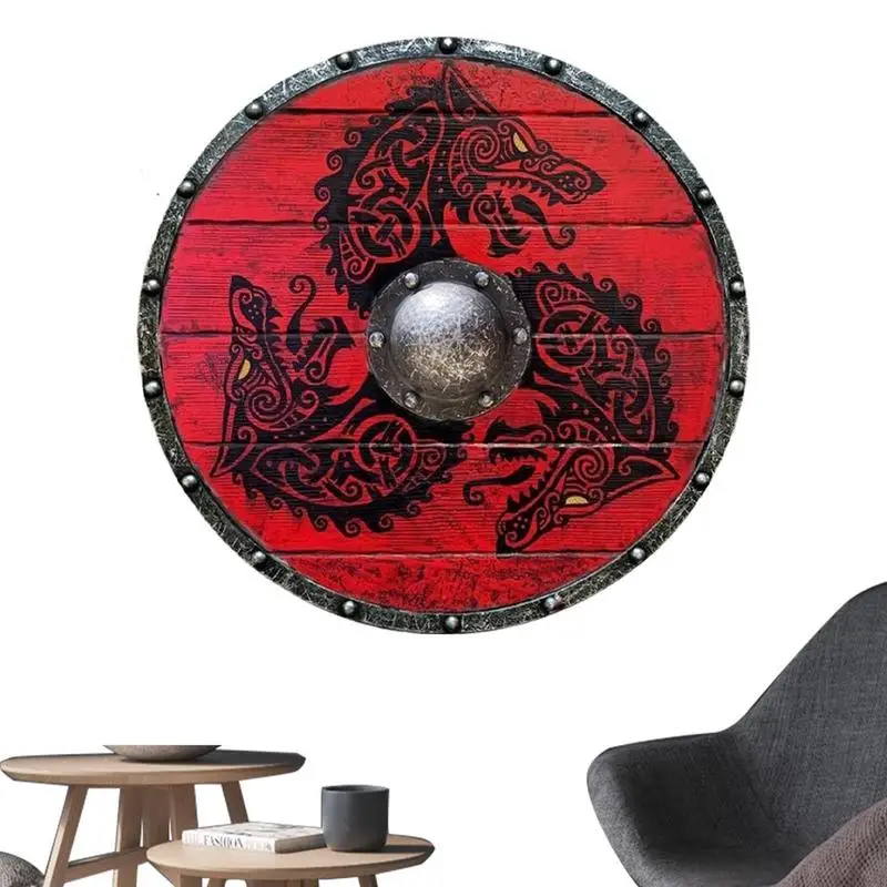 Wolf Viking Shield Cosplay Wolf Warrior Handcrafted Battle Ready Shield Handcrafted Battle Ready Accessori Per Costumi Medievali