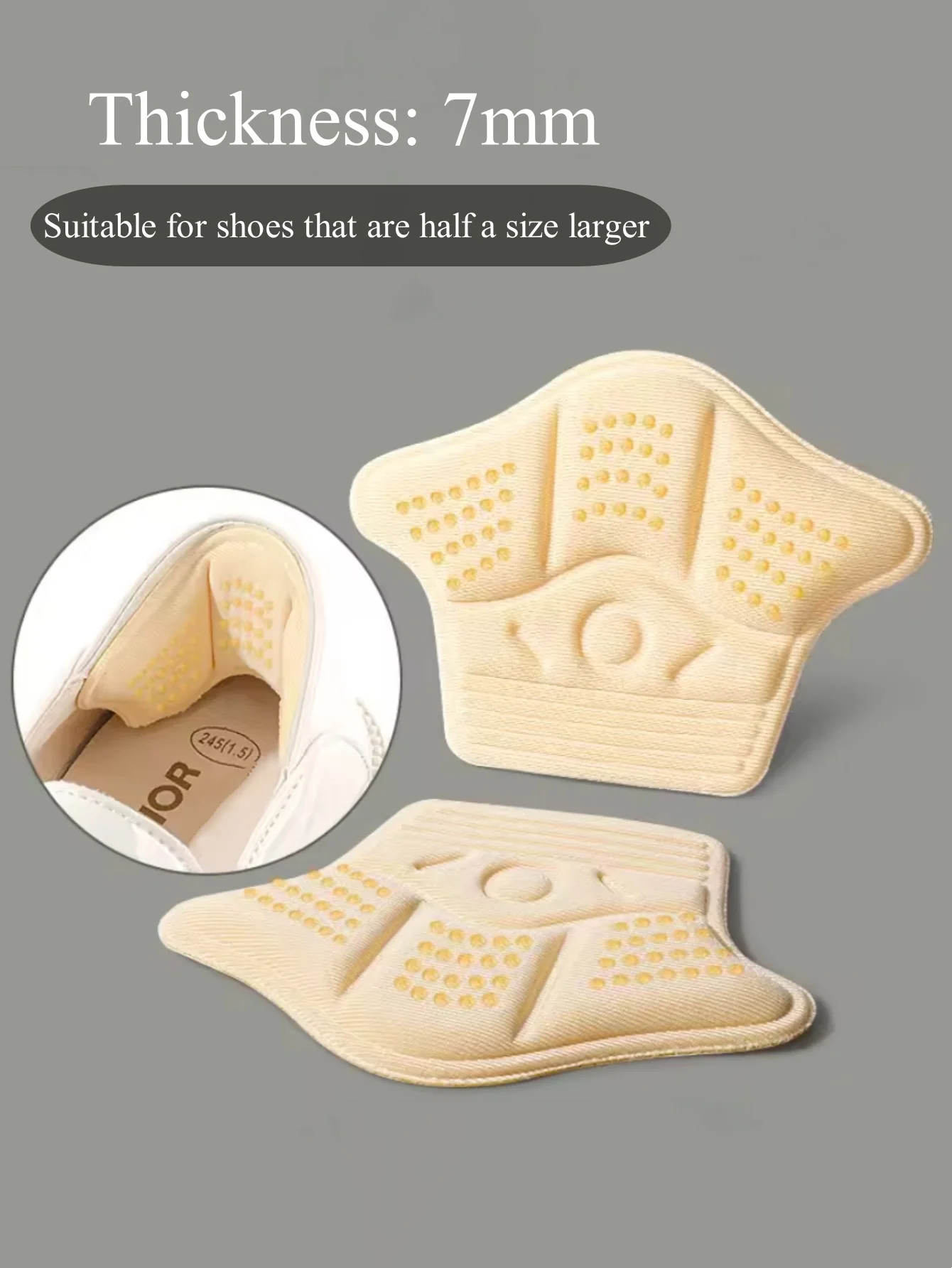 8pcs Heel Protector for Shoes Heel Stickers Inserts Insoles Anti Pain Sneakers Heel Pads Pain Relief Feet Pad Shoe Size Reducer