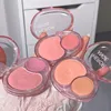 Two-tone Blusher Cream Vibrant Red Pink Cheek Lip Mud Shrink Expansion Grey Rose Color Natural Nude Brown Makeup Matte Rouge 3
