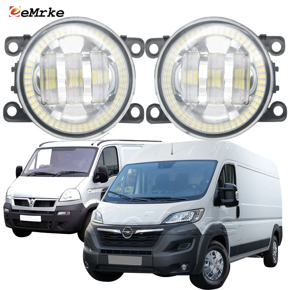 

LED Daytime Running Lamp Car Fog Lights Assembly Angel Eyes DRL Halo for Opel Vauxhall Movano 3 2021 2022 Movano A MK1 2006-2009