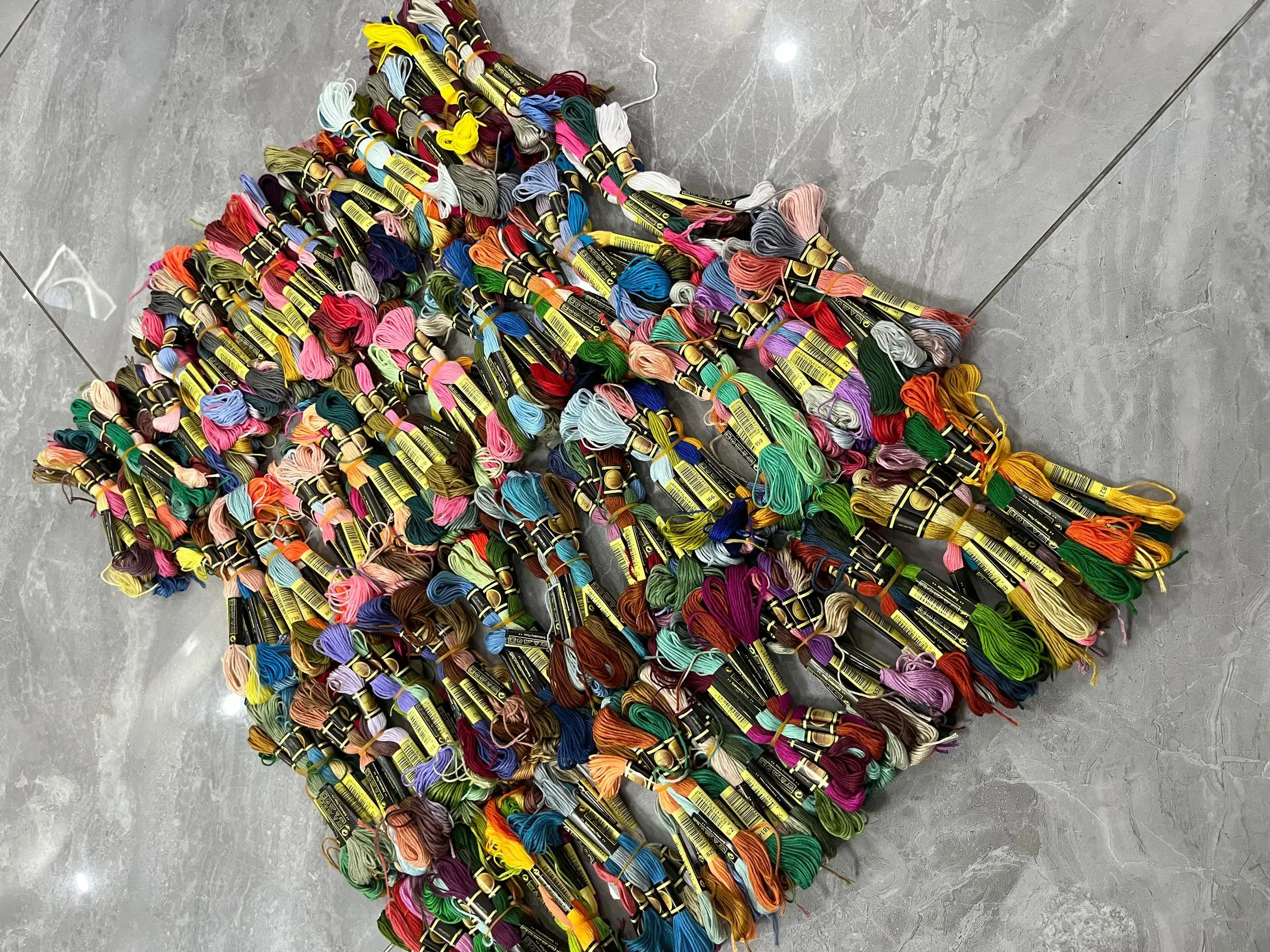 Oneroom-앵커 유사 DMC 크로스 스티치 코튼 자수 실 치실 재봉 타래 공예, 두 개의 레이블 10/20/50/100/150 