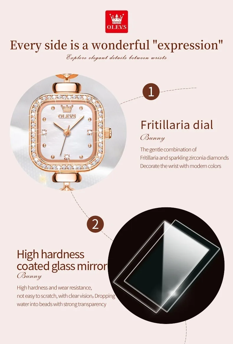 OLEVS 9987 New Luxury Elegant Women's Watch description image 11