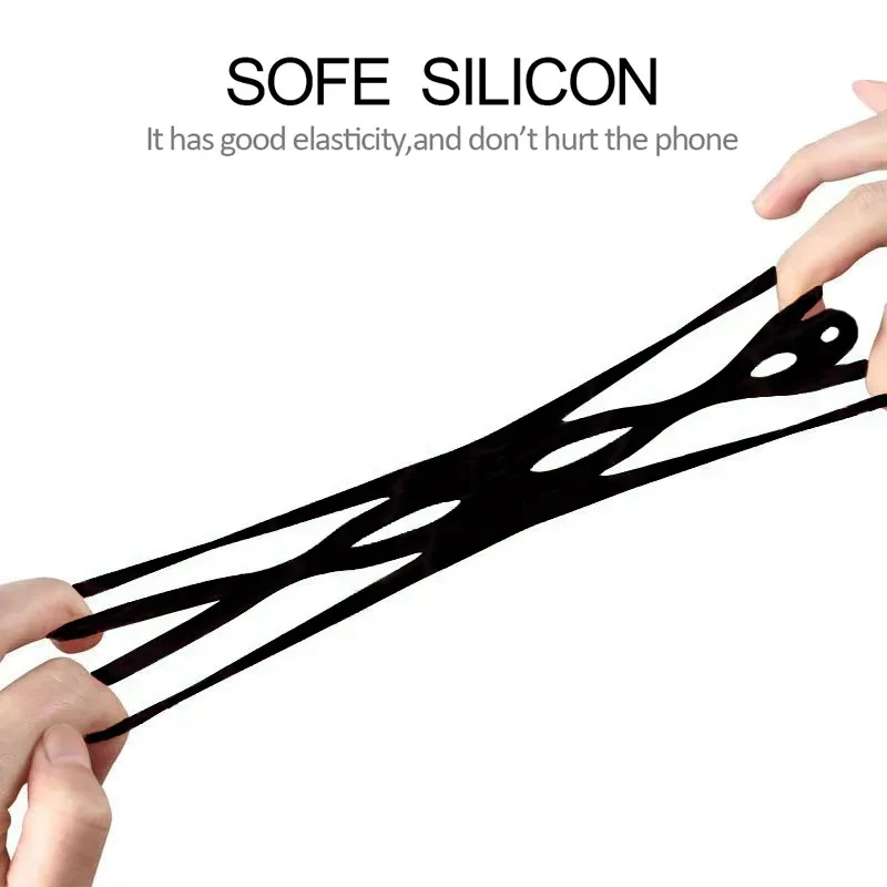 Cordini per telefono intorno al collo, cinturino per telefono 2 in 1 con supporto per telefono in silicone e toppa per iPhone La maggior parte dei telefoni cellulari - immagine 6