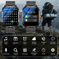 Smart watch, full touchscreen sports watch, Bluetooth calling, with flashlight, unisex, compatible with Android and iPhone. - Image 4
