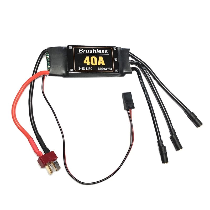 

2-4S 40A Brushless ESC Drone Airplanes Parts Speed Controller Motor T Plug For RC FPV Quadcopter Helicopter