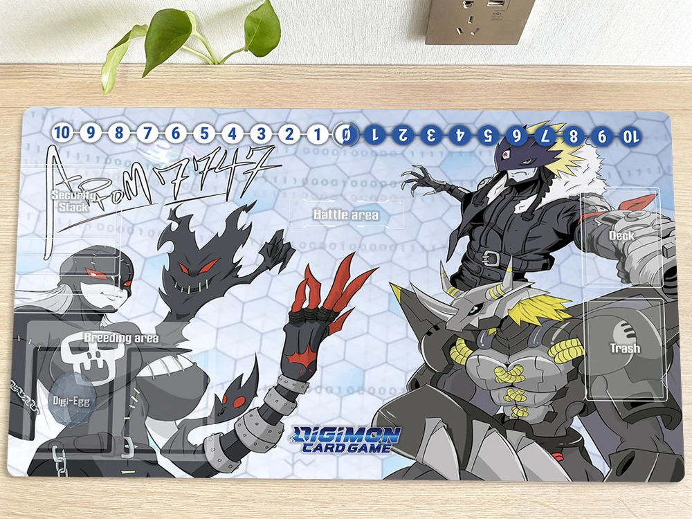 

Игровой коврик Digimon DTCG, коврик Beelzemon Ladydevimon, игровой коврик для торговых карт, настольный коврик для мыши, коврик для мыши