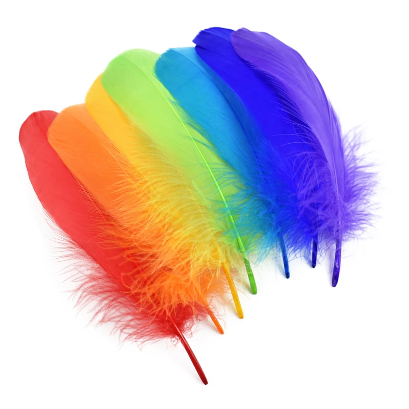 100PCS Craft Colorful Feathers,Assorted Colors Soft Feathers for Jewelry  and Dream Catcher Crafts