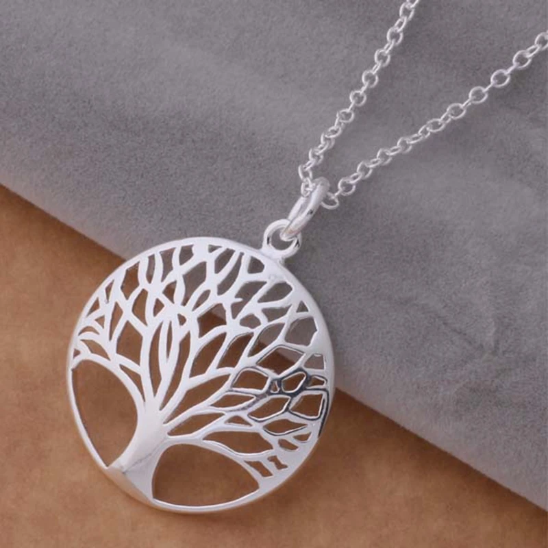 925 Sterling Silver Necklace Pendant Christmas Tree for Women Men Wedding Birthday Party Gift pendant necklace,silver necklace,silver pendant