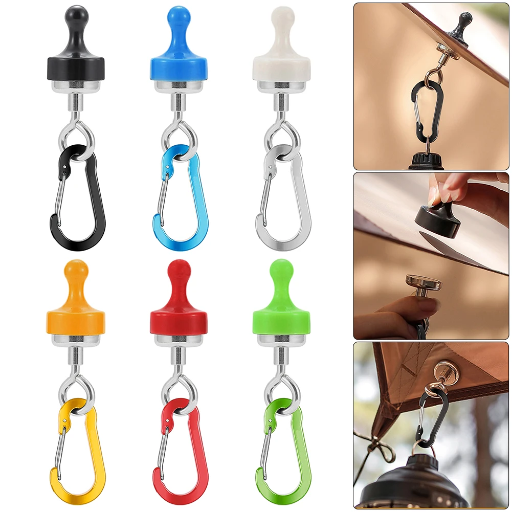 Portable Magnetic Camping Hook with Aluminum D Ring