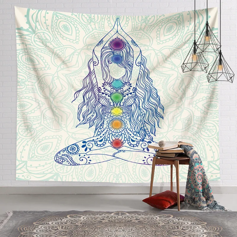 

Nordic Mandala Hanging Cloth Yoga Background Cloth Decoration Home Decoration Wall Carpet Tapestry Bedroom Wall Hanging