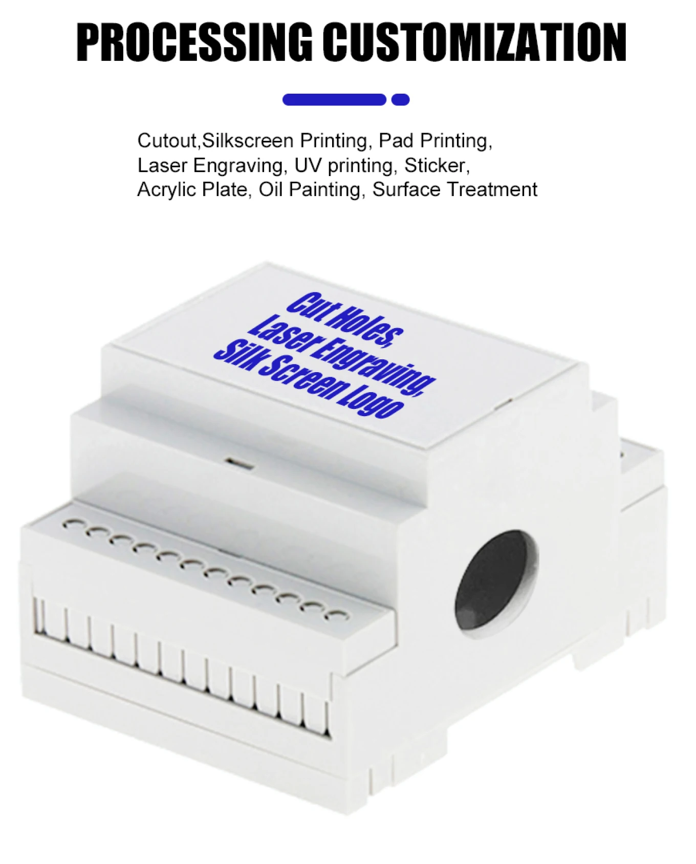Electrical Junction Box Electrical Distribution Box Electronic Enclosure Case 1Pcs DIN Rail PLC Plastic 150x90x58mm/70x80x58mm