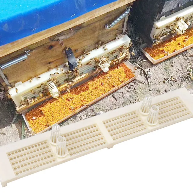 Méhészeti Szerszámok Méhkas Ajtó Műanyag Por Eltávolítója 5 Sor Pollen Kollektor Tálca Csapda Gyűjtemény Doboz Felszerelés