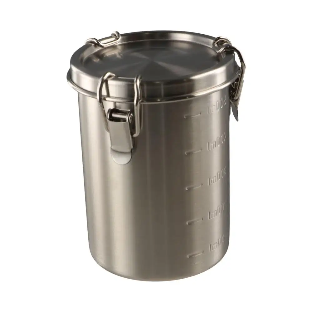 520/1000/1600/2500ml Stainless Steel Storage Tank with Scale Leak-Proof Food Storage Containers Sealed Airtight storage tank