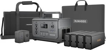 Solar Generator Rallye 1200 Pro With Carrying Bag&200W Solar Panel 1296Wh Portable Power Station Swappable&Replaceable Batteries 1