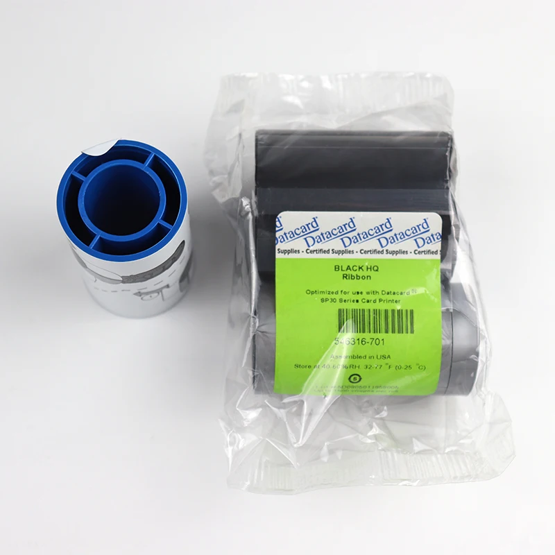 

546316-701 Black HQ Ribbon for Datacard SP30 Series Card Printer SP30 Plus Monochrome Ribbon Kit , Yield up to 1500 Cards
