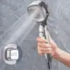 New 4 Mode High Pressure Shower Head With Stop Button Filter Water Sprayer Adjustable Shower Nozzle Spa Shower Head for Bathroom 6