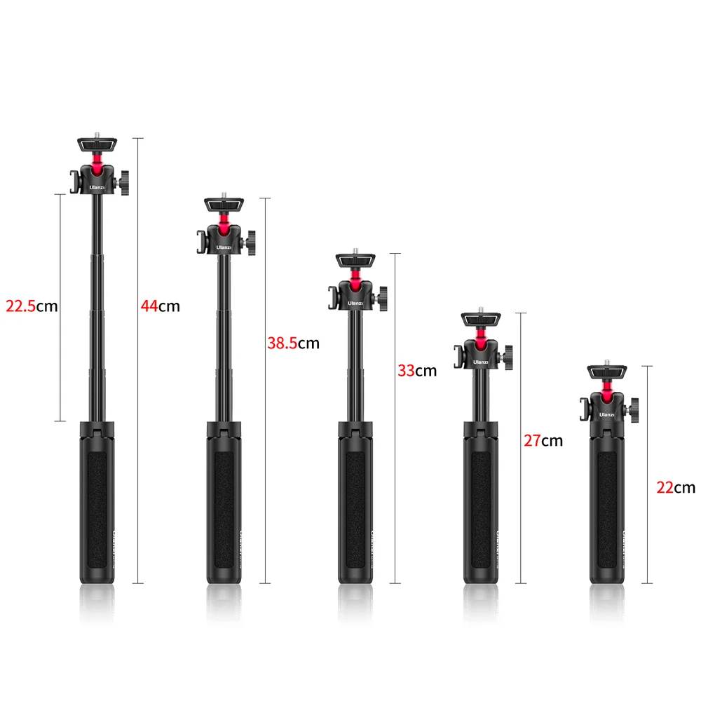 울란지 MT-16 셀카봉 삼각대 360도 회전 °   회전 볼 헤드 1/4'' 나사 콜드슈 범용 전화 DSLR 카메라 스탠드