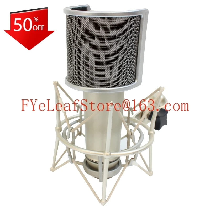 

U-образный сетчатый чехол для конденсаторного микрофона с защитой от распыления и губкой, аксессуары для микрофона