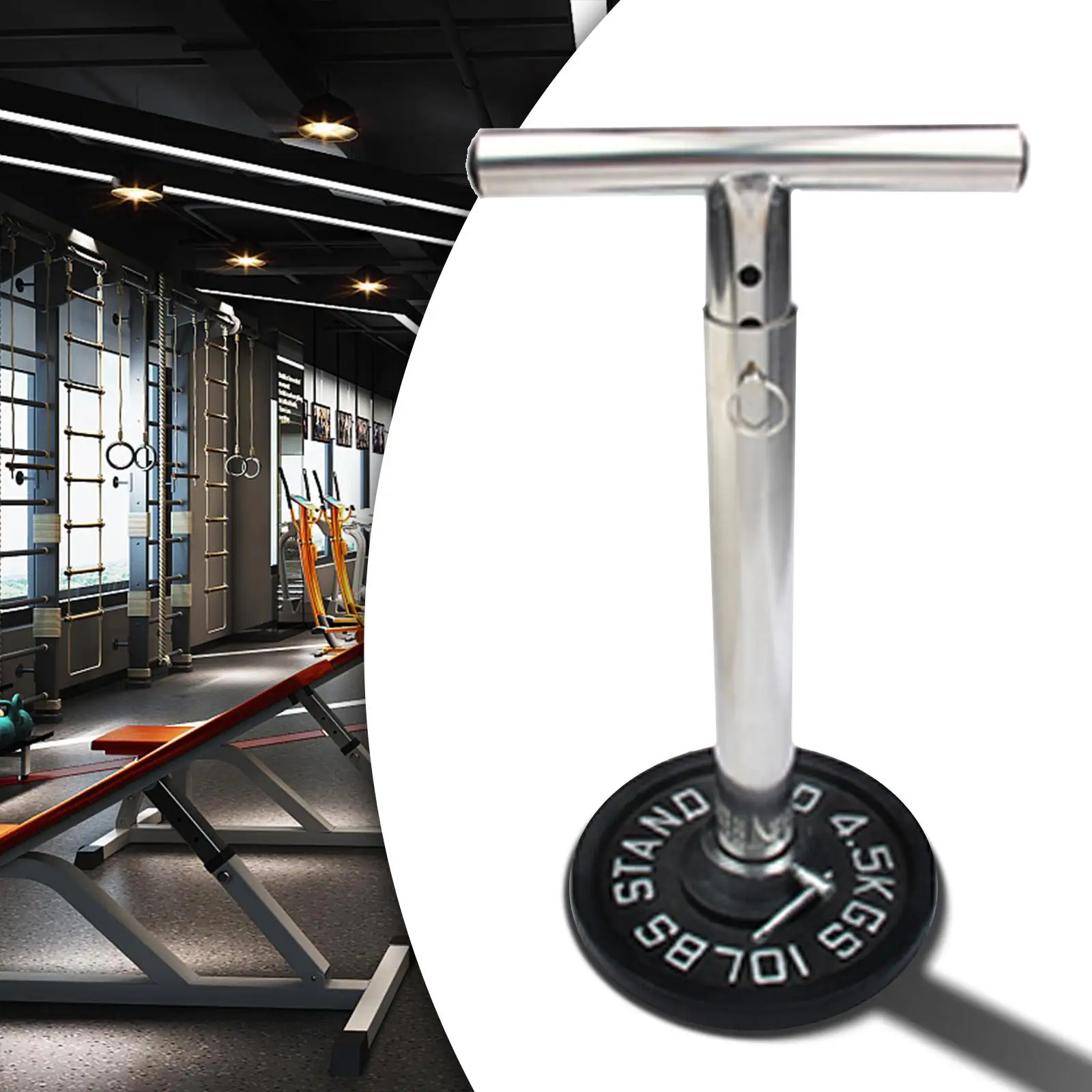 Kettlebell Handle Barbell Hip Trainer Kettlebell Push up Comfortable Kettlebell Bar for Fitness Gym Weightlifting Workout Indoor
