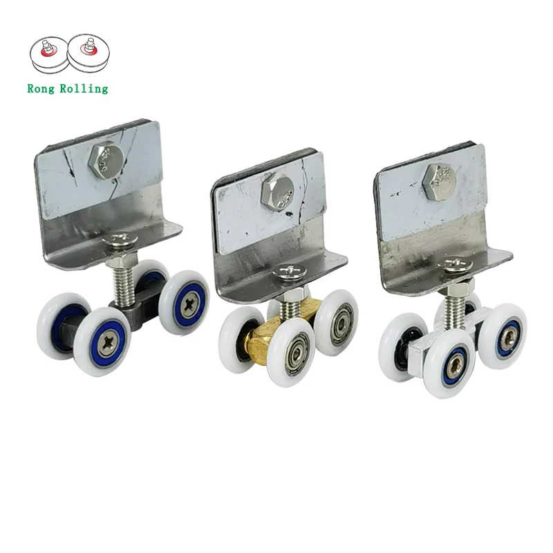 Shower door rollers hanging rollers track wheels Bathroom Pulley sliding door glass track pulley lifting nylon wheel 2pcs