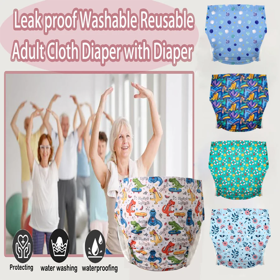 Disposable Adult Diapers 1 pc XXL Side Zippered Adult Diaper Waterproof Leak-Proof