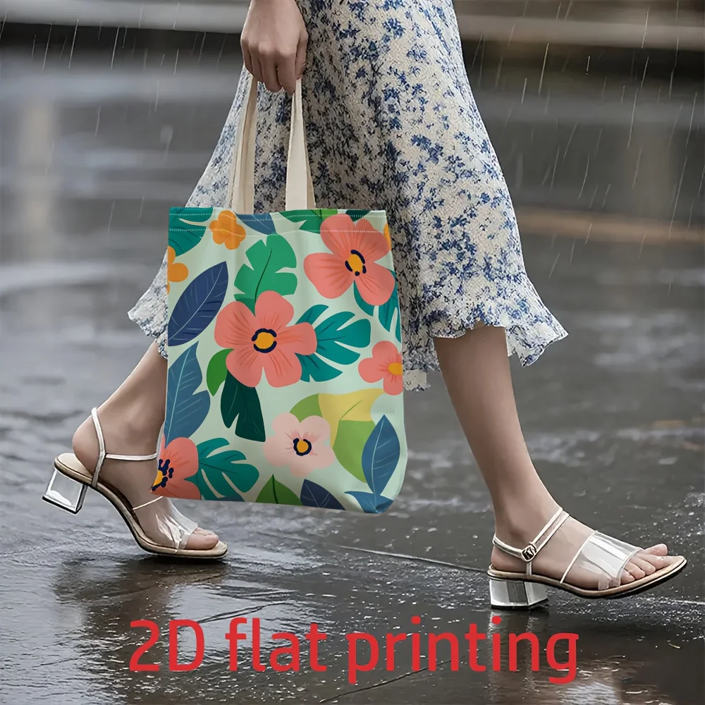 Tropical Floral Reusable Tote Bag