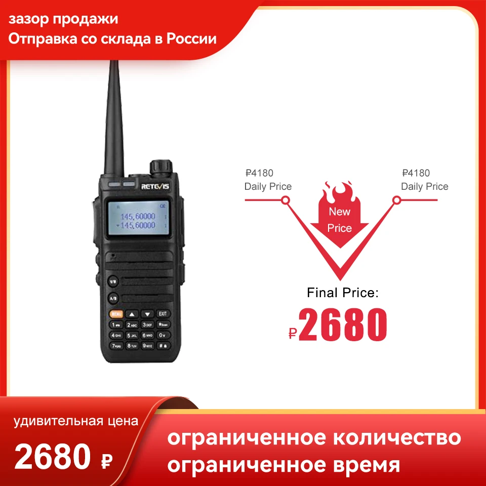 Retevis RA685 Walkie Talkie Ham Two-way Radio Stations Long Range Walkie-talkies Profesional UHF VHF USB Type C Charger 5W CHIRP