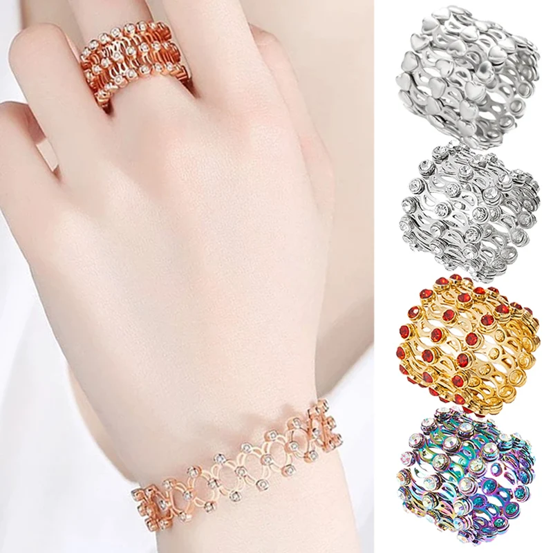 1pc Fashionable Transformable Ring-Bracelet Design Stretchy Magic Ring,  Dual-Use As Bracelet And Ring, Suitable For Women's Daily Wear | SHEIN USA