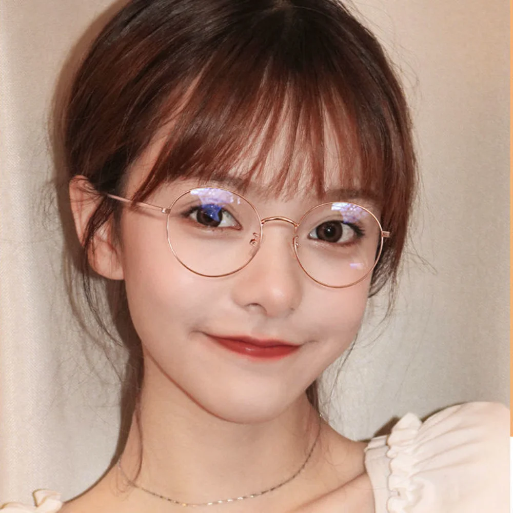 Flat Mirror Glasses Trendy Titanium Alloy Glasses Myopia Glasses Fashion For Travel Party Cycling