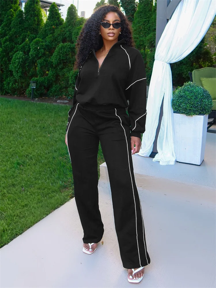 Wmstar Two Piece Sets Women Wholesale Elastic Waist Casual Zip Top and Leggings Sweasuit Sport Matching Suit Dropshopping 2025