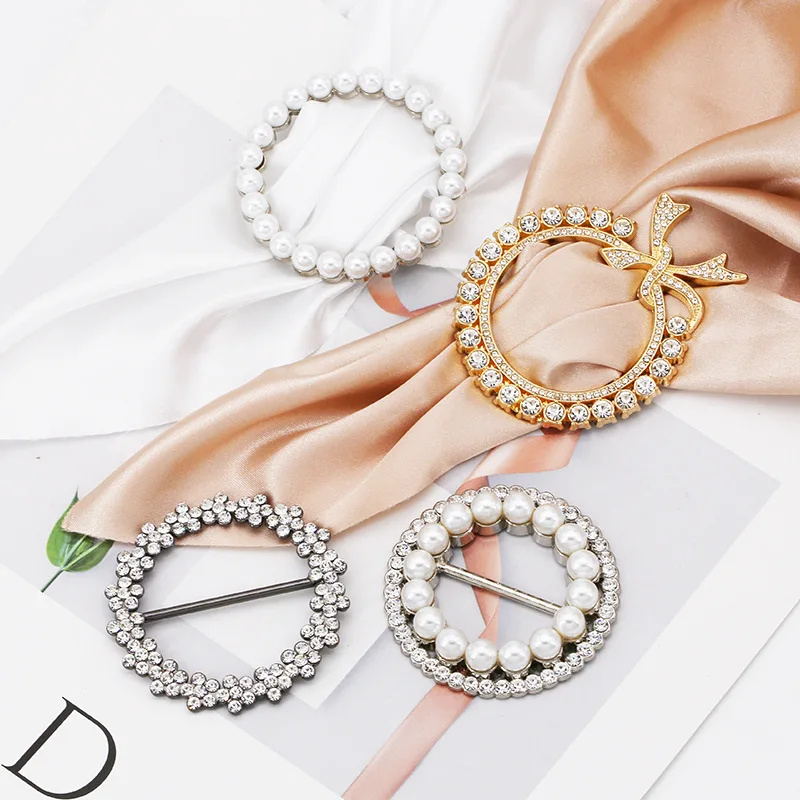 Scarf Brooch Tie Clips Holder Clip Ring Buckle Scarf Scarf Buckle