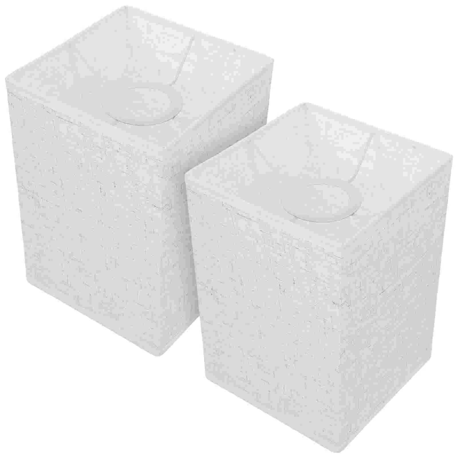 

2 Pcs Linen Lampshade Table Replacement Desk Simple for Home Light Rustic Household Wall Lights Bulbs