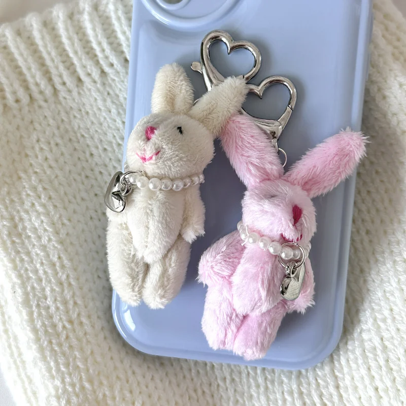

Bunny Heart Phone Chain Korean INS Punk Cute Keychain Y2K Fashion Jewelry Cute Keychain Dolls Pendant Accessories Gift